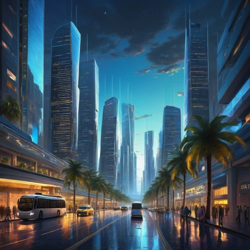 futuristic landscape,cityscape,fantasy city,dubai,futuristic architecture,skyscrapers,city scape,business district,sky city,evening city,harbour city,city cities,world digital painting,tall buildings,metropolis,cities,city skyline,skyline,city buildings,smart city,Conceptual Art,Sci-Fi,Sci-Fi 07