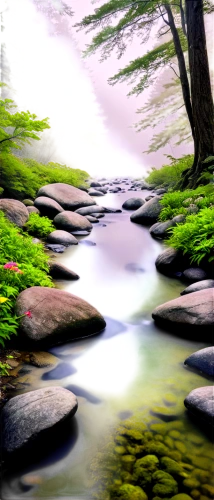 mountain stream,flowing creek,landscape background,river landscape,flowing water,mountain spring,clear stream,background view nature,streams,brook landscape,nature landscape,mountain river,natural landscape,world digital painting,water scape,background with stones,forest landscape,3d background,rapids,landscape nature,Illustration,Vector,Vector 15