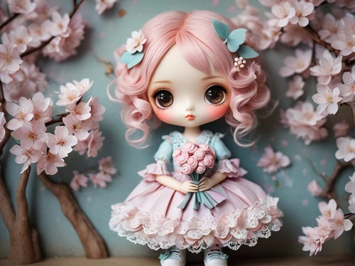 handmade doll,pink cherry blossom,artist doll,cherry blossoms,cherry blossom,japanese doll,cold cherry blossoms,doll's facial features,doll dress,porcelain dolls,porcelain doll,cherry blossom tree,spring blossom,doll kitchen,doll paola reina,japanese cherry blossom,girl doll,japanese cherry blossoms,painter doll,autumn cherry blossoms,Illustration,Abstract Fantasy,Abstract Fantasy 06