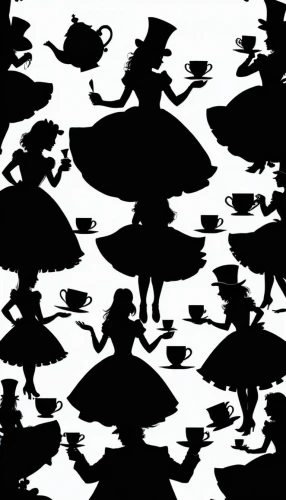 halloween silhouettes,witches' hats,ballroom dance silhouette,parasols,perfume bottle silhouette,halloween background,women silhouettes,alice in wonderland,graduate silhouettes,halloween paper,sewing silhouettes,paper cutting background,halloween wallpaper,mary poppins,dance silhouette,the pied piper of hamelin,mouse silhouette,celebration of witches,paper dolls,whirling,Illustration,Black and White,Black and White 33