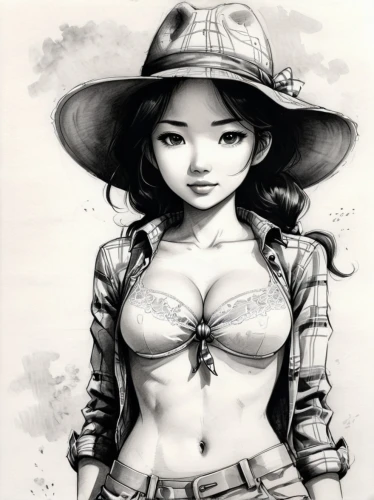 vietnamese woman,asian woman,lotus art drawing,straw hat,geisha girl,girl drawing,chinese art,oriental girl,cowgirl,japanese woman,pencil drawings,pencil drawing,pencil art,geisha,woman fire fighter,charcoal drawing,mulan,charcoal pencil,phuquy,korean,Illustration,Paper based,Paper Based 30