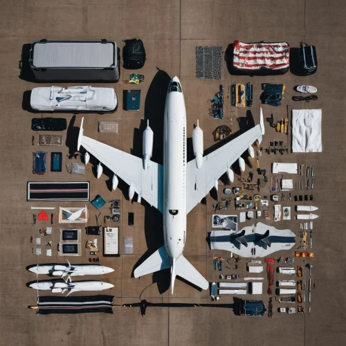 luggage and bags,aircraft construction,overhead shot,baggage hall,aerospace manufacturer,luggage,aviation,toy airplane,carry-on bag,boeing,a320,overhead view,luggage set,boeing 747,air transportation,boeing 777,aircraft,airlines,wide-body aircraft,travel bag,Unique,Design,Knolling