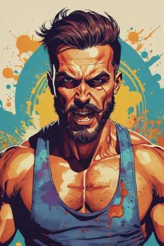wolverine,muscle icon,angry man,damme,vector illustration,twitch icon,macho,vector art,muscle man,edge muscle,kickboxer,x men,x-men,terminator,aquaman,game art,crossbones,muscular,popeye,strongman