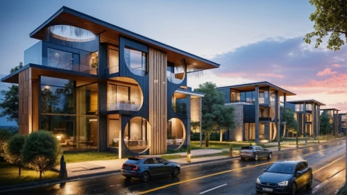 new housing development,townhouses,build by mirza golam pir,3d rendering,cube stilt houses,prefabricated buildings,luxury real estate,eco-construction,condominium,apartment complex,modern architecture,apartments,cubic house,wooden houses,luxury property,bendemeer estates,residential,house sales,housing,residences