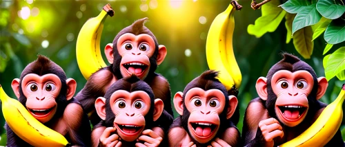 monkey banana,banana family,monkeys band,bananas,monkey family,primates,nanas,monkeys,great apes,banana,ape,monkey gang,orang utan,kong,monkey,bonobo,primate,dolphin bananas,three monkeys,banana trees,Unique,Design,Logo Design