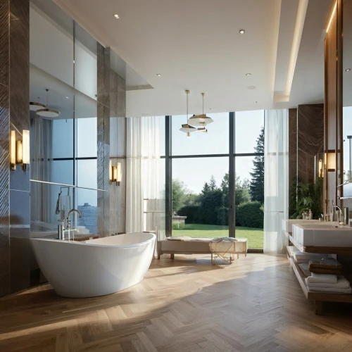 luxury bathroom,modern minimalist bathroom,luxury home interior,interior modern design,bathtub,bathroom,modern decor,shower bar,interior design,luxury property,modern room,contemporary decor,great room,glass wall,bath,tile flooring,modern style,luxurious,shower base,3d rendering