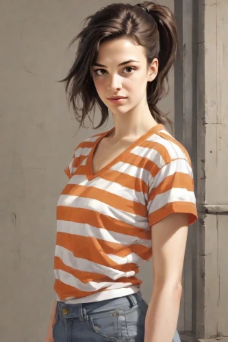 striped background,cotton top,orange,orange color,girl in t-shirt,in a shirt,teen,tee,crop top,polo shirt,bright orange,tshirt,daisy 2,stripes,young model istanbul,liberty cotton,striped,orange half,daisy 1,modeling,Digital Art,Comic
