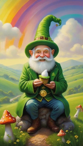 leprechaun,pot of gold background,saint patrick,pot of gold,happy st patrick's day,saint patrick's day,scandia gnome,gnomes,gnome,tea zen,gnome and roulette table,st patrick's day,st patrick's day icons,st patrick day,paddy's day,st patricks day,st paddy's day,gnomes at table,the wizard,garden gnome,Illustration,Abstract Fantasy,Abstract Fantasy 15