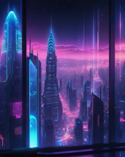 futuristic landscape,cityscape,cyberpunk,fantasy city,shinjuku,metropolis,scifi,city skyline,futuristic,sky city,cyberspace,high-rises,colorful city,skyscrapers,skyline,tokyo city,futuristic architecture,high rises,the city,city view,Conceptual Art,Sci-Fi,Sci-Fi 30