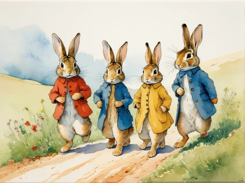 hare trail,hares,female hares,rabbits and hares,hare field,peter rabbit,rabbits,rabbit family,hare coursing,lepus europaeus,european rabbit,gray hare,leveret,easter rabbits,audubon's cottontail,hare's-foot-clover,hare's-foot- clover,bunnies,kate greenaway,american snapshot'hare,Illustration,Paper based,Paper Based 19