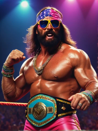 macho,santana,wrestler,70's icon,world champion rolls,strongman,professional wrestling,wrestling,hercules winner,patriot,muscle icon,the american indian,buy crazy bulk,austin champ,king ortler,bandana background,competition event,muscle man,captain american,warlord,Conceptual Art,Daily,Daily 25