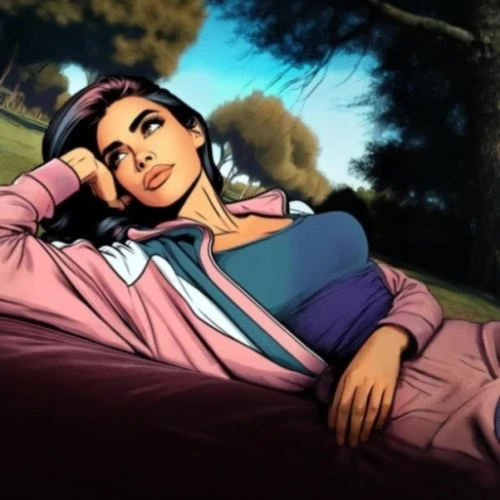 woman on bed,girl in bed,girl lying on the grass,la violetta,rockabella,relaxed young girl,woman sitting,woman laying down,retro woman,animated cartoon,background image,lacerta,kosmea,hijaber,depressed woman,retro girl,the girl in nightie,girl-in-pop-art,game illustration,dulzaina