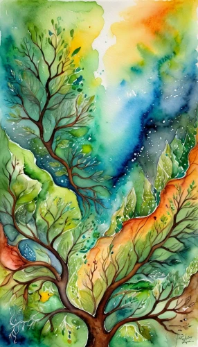 watercolor tree,colorful tree of life,watercolor background,celtic tree,watercolor pine tree,watercolor leaves,the branches of the tree,tree of life,flourishing tree,painted tree,watercolor painting,watercolor,abstract watercolor,watercolor paint,magic tree,watercolor paint strokes,forest tree,water color,water colors,watercolors,Illustration,Paper based,Paper Based 24