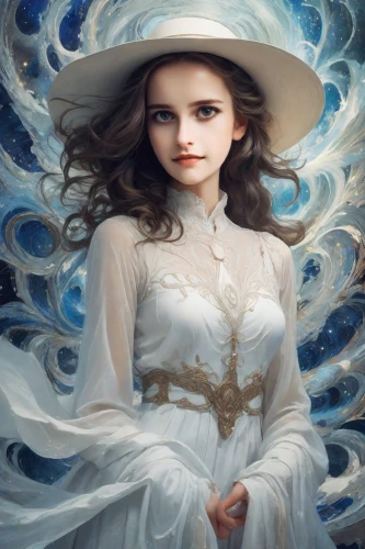 fantasy portrait,white rose snow queen,mystical portrait of a girl,white lady,victorian lady,baroque angel,the snow queen,fantasy art,the sea maid,priestess,fantasy picture,the hat of the woman,pilgrim,suit of the snow maiden,white winter dress,white swan,pale,cinderella,angel,fairy tale character,Photography,Realistic