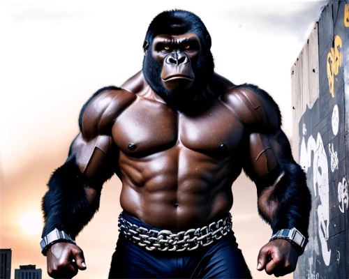 silverback,king kong,gorilla,ape,kong,gorilla soldier,primate,great apes,chimp,bodybuilding,chimpanzee,the monkey,war monkey,body building,bodybuilder,strongman,muscle man,monkey,baboon,the animal,Conceptual Art,Sci-Fi,Sci-Fi 30