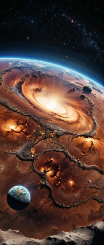 olympus mons,scorched earth,fire planet,meteorite impact,planet mars,volcanic field,red planet,terraforming,alien planet,burning earth,shield volcano,volcanic landscape,impact crater,alien world,exoplanet,crater,io centers,volcanic activity,volcanic crater,asteroid