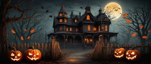 halloween background,the haunted house,halloween illustration,halloween scene,halloween wallpaper,haunted house,halloween and horror,halloween poster,witch's house,witch house,jack-o-lanterns,halloween night,jack-o'-lanterns,halloween pumpkin gifts,halloween travel trailer,jack o'lantern,jack o lantern,halloween owls,halloween ghosts,halloweenchallenge,Illustration,Paper based,Paper Based 14