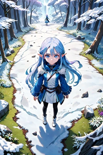 winterblueher,winter background,aqua,christmas snowy background,forest background,azure,snow fields,water-the sword lily,uruburu,glory of the snow,nori,white heart,in the snow,eternal snow,blue heart,winter dream,infinite snow,transparent background,snow trail,in the forest,Anime,Anime,Traditional