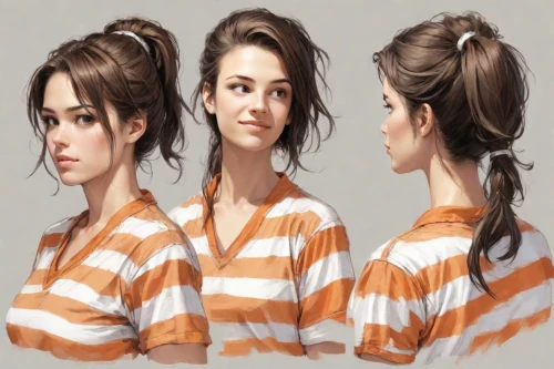 prisoner,katniss,girl in t-shirt,studies,concept art,portrait background,girl portrait,girl in a long,study,world digital painting,lori,the girl's face,background images,horizontal stripes,clove,chainlink,main character,croft,digital painting,young woman,Digital Art,Comic