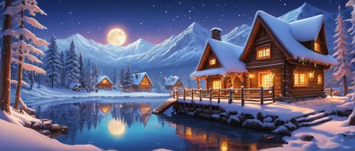 christmas landscape,christmas snowy background,winter background,snow scene,christmas scene,winter village,christmasbackground,winter house,snow landscape,snowy landscape,christmas wallpaper,winter landscape,christmas background,the holiday of lights,christmas motif,christmas snow,winter wonderland,christmas town,christmas night,north pole,Illustration,Realistic Fantasy,Realistic Fantasy 12