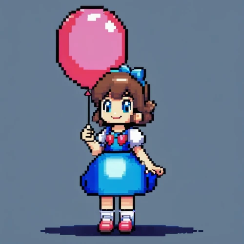 little girl with balloons,blue heart balloons,girl with speech bubble,balloon-like,balloon,corner balloons,star balloons,balloon with string,balloon envelope,heart balloons,balloon head,pixel art,blue balloons,heart balloon with string,foil balloon,birthday balloon,balloon hot air,captive balloon,stylized macaron,candy island girl,Unique,Pixel,Pixel 02