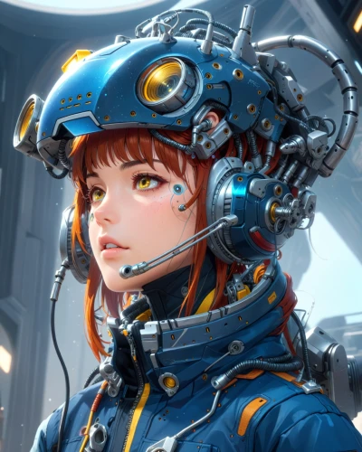 scifi,aquanaut,cyborg,operator,cg artwork,astronaut helmet,mecha,engineer,tracer,sci fi,helmet,astronaut,gara,soyuz,sci fiction illustration,sci - fi,sci-fi,nova,nautilus,cybernetics,Anime,Anime,General