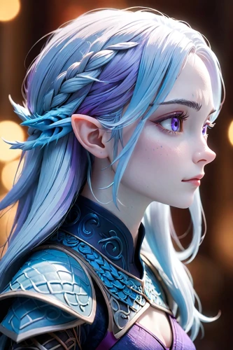 violet head elf,male elf,elf,elsa,elven,dark elf,fantasy portrait,winterblueher,aurora,fae,eufiliya,ice queen,elves,show off aurora,elza,dragon li,lavendar,wood elf,the snow queen,mezzelune,Anime,Anime,Cartoon