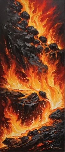 lava,inferno,fire and water,lava river,dancing flames,eruption,burning earth,november fire,fires,magma,scorched earth,fire in the mountains,fiery,volcanic,molten,pillar of fire,lake of fire,fire artist,wildfire,fire wood,Art,Classical Oil Painting,Classical Oil Painting 02