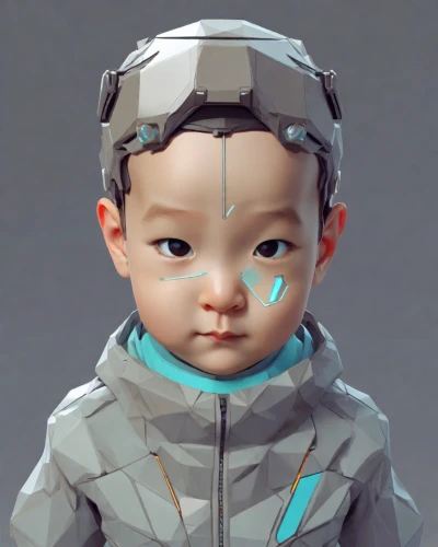 unhappy child,child crying,crying baby,baby crying,goki,minibot,rain suit,cyborg,cosmetic,child portrait,infant,child,child boy,3d model,baby's tears,custom portrait,cyberpunk,bot icon,material test,medic,Digital Art,Low-Poly