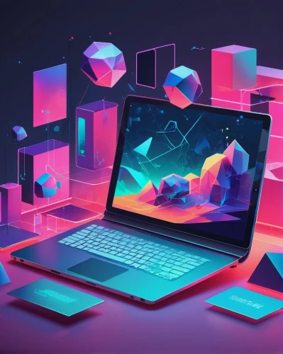 low-poly,low poly,isometric,dribbble,computer art,80's design,cinema 4d,computer graphics,portfolio,dribbble icon,flat design,computer icon,3d background,laptop,blur office background,digital creation,digital nomads,laptop screen,computer,tech trends,Art,Artistic Painting,Artistic Painting 45
