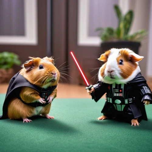 schleich,guinea pigs,starwars,collectible action figures,animals play dress-up,star wars,business meeting,storm troops,rodents,toy photos,miniature figures,corgis,rots,an argument over toys,laser pointer,force,anthropomorphized animals,funko,guineapig,lasers