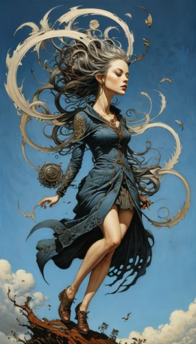 little girl in wind,wind warrior,wind wave,wind machine,the wind from the sea,wind,winds,fantasy art,flying girl,flying seed,flying seeds,girl with a wheel,sci fiction illustration,windy,mystical portrait of a girl,whirlwind,swirling,blue enchantress,wind edge,fantasy portrait