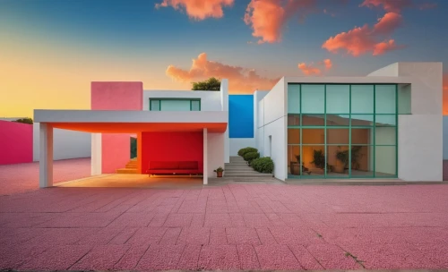 colorful facade,cube house,cubic house,pink squares,modern architecture,contemporary,color blocks,color block,modern house,dunes house,lego pastel,pastel colors,cube stilt houses,color palette,colorful,modern,color,multi-color,frame house,colors,Photography,General,Realistic