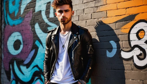 brick wall background,leather jacket,red brick wall,brick background,quiff,yellow brick wall,young model istanbul,male model,concrete background,alleyway,brick wall,portrait background,photo session in torn clothes,pompadour,photographic background,city ​​portrait,jeans background,graffiti,shoreditch,leather,Illustration,Vector,Vector 08