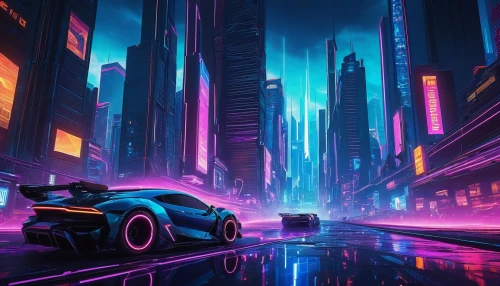 cyberpunk,3d car wallpaper,futuristic,elektrocar,futuristic landscape,80s,80's design,futuristic car,electric,toyota supra,neon arrows,merc,supra,ultraviolet,corvette,pagani,retro car,mazda rx-7,4k wallpaper,metropolis,Art,Artistic Painting,Artistic Painting 21