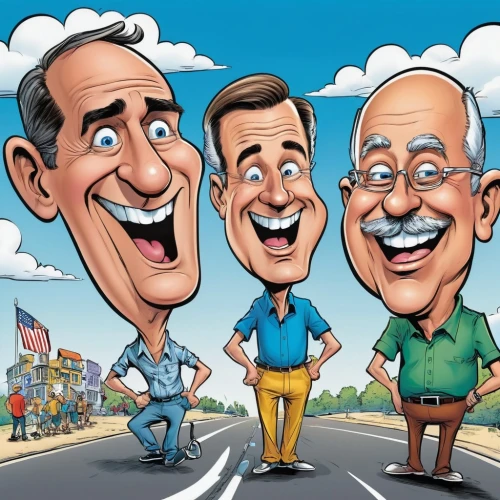 caricature,cartoon people,foursome (golf),toons,cartoon,fourball,retro cartoon people,republican,clowns,cartoons,the three wise men,three wise men,puppets,caricaturist,animated cartoon,hound dogs,election,caper family,elections,bay of pigs,Illustration,Abstract Fantasy,Abstract Fantasy 23