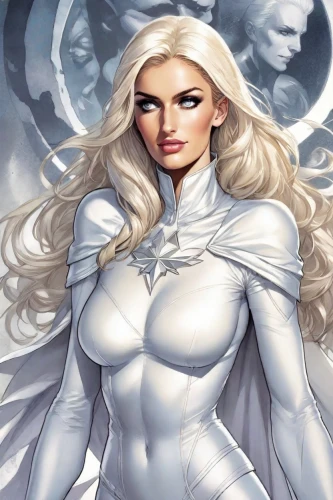 fantasy woman,archangel,white rose snow queen,goddess of justice,heroic fantasy,silver,white eagle,white lady,silver surfer,white bird,the archangel,silvery,ice queen,whitey,sci fiction illustration,angel,head woman,femme fatale,suit of the snow maiden,dove of peace,Digital Art,Comic