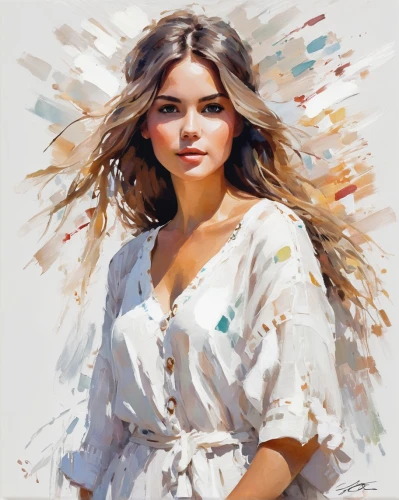 boho art,italian painter,art painting,young woman,girl in cloth,fashion illustration,mystical portrait of a girl,girl with cloth,girl portrait,romantic portrait,portrait of a girl,oil painting,photo painting,fashion vector,oil painting on canvas,painting,painter,white coat,artist,selanee henderon,Conceptual Art,Oil color,Oil Color 10