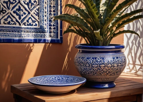 moroccan pattern,majorelle blue,marrakesh,blue and white porcelain,marrakech,spanish tile,essaouira,earthenware,two-handled clay pot,garden pot,blue and white china,terracotta,white and blue china,plants in pots,clay pot,morocco lanterns,pottery,mediterranean,terracotta tiles,androsace rattling pot,Conceptual Art,Daily,Daily 18