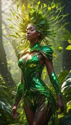 dryad,poison ivy,hula,patrol,the enchantress,mother nature,mother earth,background ivy,fantasy woman,anahata,flora,natura,tiana,ivy,green congo,jungle leaf,druid,goddess of justice,eco,green,Photography,General,Fantasy