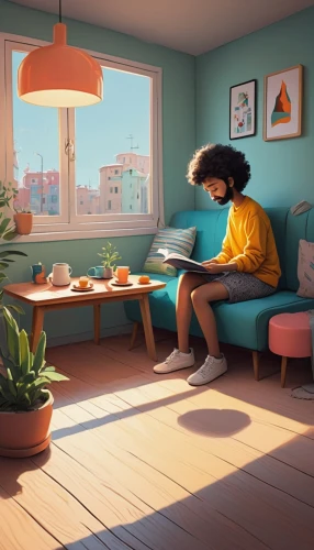 girl studying,morning light,breakfast table,sci fiction illustration,the little girl's room,girl with cereal bowl,kids illustration,cg artwork,evening atmosphere,girl in the kitchen,kids room,an apartment,shared apartment,smarthome,the evening light,smart home,spring morning,breakfast room,girl at the computer,digital nomads,Conceptual Art,Sci-Fi,Sci-Fi 07