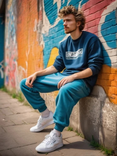 tracksuit,sweatpant,blue shoes,man on a bench,sweatpants,adidas,berlin,raf,the style of the 80-ies,shoreditch,street fashion,hamburg,felix,isolated t-shirt,urban,drug rehabilitation,copenhagen,trousers,product photos,photo session in torn clothes,Art,Artistic Painting,Artistic Painting 03