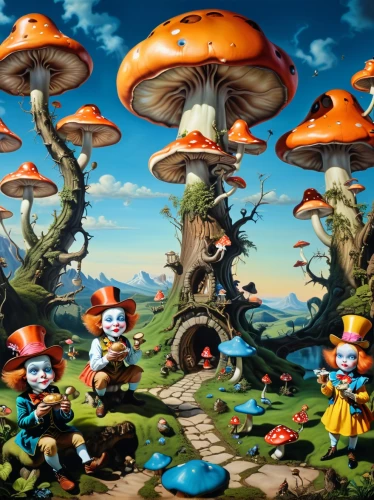 mushroom landscape,toadstools,mushroom island,mushrooms,mushrooming,psychedelic art,agaric,umbrella mushrooms,club mushroom,medicinal mushroom,forest mushrooms,scandia gnomes,fungi,edible mushrooms,toadstool,hallucinogenic,cubensis,cartoon forest,situation mushroom,alice in wonderland