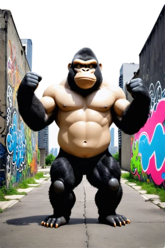 kong,king kong,strongman,gorilla,muscle man,war monkey,ape,streetart,body-building,minion hulk,bodybuilder,anthropomorphized animals,brooklyn street art,gorilla soldier,graffiti art,bouncer,body building,bodybuilding,chimp,wall,Unique,Pixel,Pixel 02