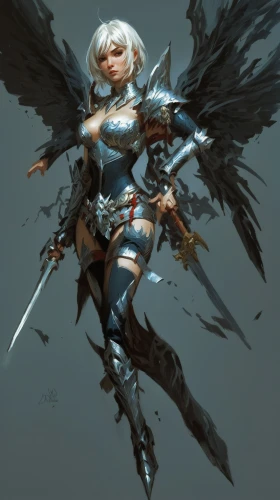 archangel,female warrior,harpy,dark angel,swordswoman,black angel,fantasy warrior,baroque angel,winged,angel of death,garuda,the archangel,fallen angel,angels of the apocalypse,warrior woman,guardian angel,bird of prey,dark elf,wind warrior,winged heart,Illustration,Paper based,Paper Based 05