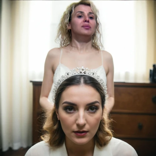 bride getting dressed,make-up,makeup artist,social,wedding photography,album cover,stepmother,makeup mirror,bride,applying make-up,make up,backstage,the make up,loukamades,bridal,miss circassian,vintage makeup,pre-wedding photo shoot,video clip,doll looking in mirror
