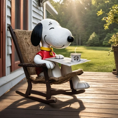 snoopy,peanuts,breakfast outside,reading the newspaper,dog photography,alfresco,dog-photography,relaxing reading,jack russel,tea zen,sit and wait,companion dog,coffee break,end of afternoon,blonde sits and reads the newspaper,outdoor dog,beagle,summer evening,take a break,garden breakfast,Photography,General,Natural