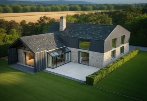 bendemeer estates,new england style house,country estate,luxury property,3d rendering,stone house,danish house,gable field,turf roof,frame house,private house,country house,modern house,grass roof,slate roof,eco-construction,house shape,smart home,brick house,garden elevation