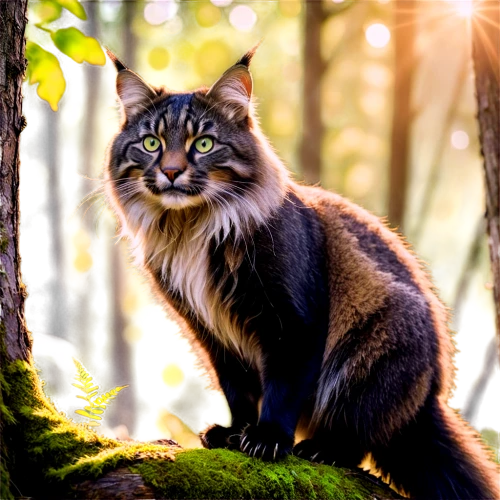 norwegian forest cat,siberian cat,maincoon,british longhair cat,feral cat,american bobtail,wild cat,felidae,domestic long-haired cat,forest animal,breed cat,polecat,cat european,chinese pastoral cat,perched on a log,blue eyes cat,british longhair,kurilian bobtail,american curl,cat with blue eyes,Unique,Paper Cuts,Paper Cuts 06