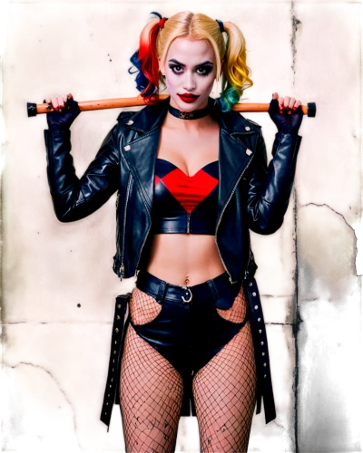 harley quinn,harley,killer doll,bad girl,madonna,barb wire,femme fatale,toni,evil woman,rubber doll,super heroine,killer,rockabella,hard candy,baseball bat,black widow,pop art woman,birds of prey-night,bad girls,supervillain,Conceptual Art,Fantasy,Fantasy 22